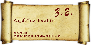 Zajácz Evelin névjegykártya